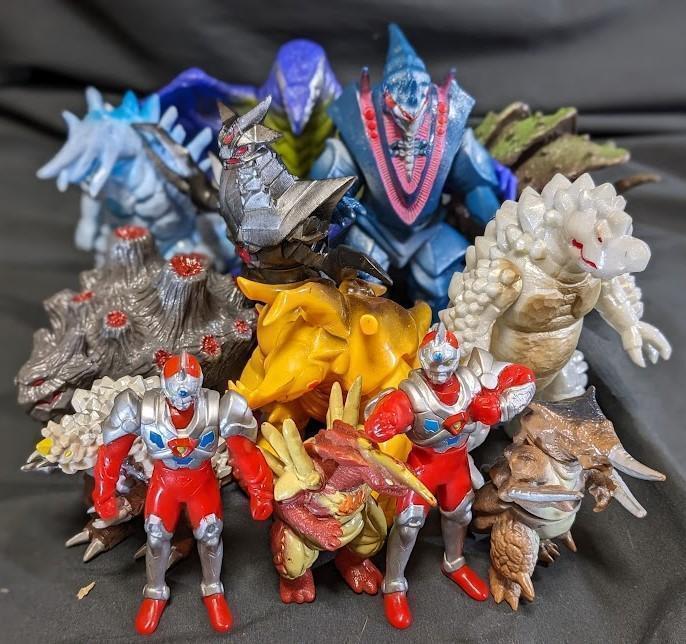 Denko Chojin GRIDMAN & Monsters Soft Vinyl Figure Set Of 13 Japan
