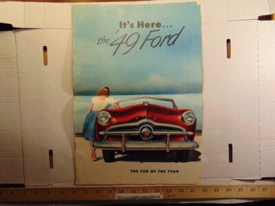 Vintage 1949 It's Here The 49 Ford The Car Of The Year Brochure