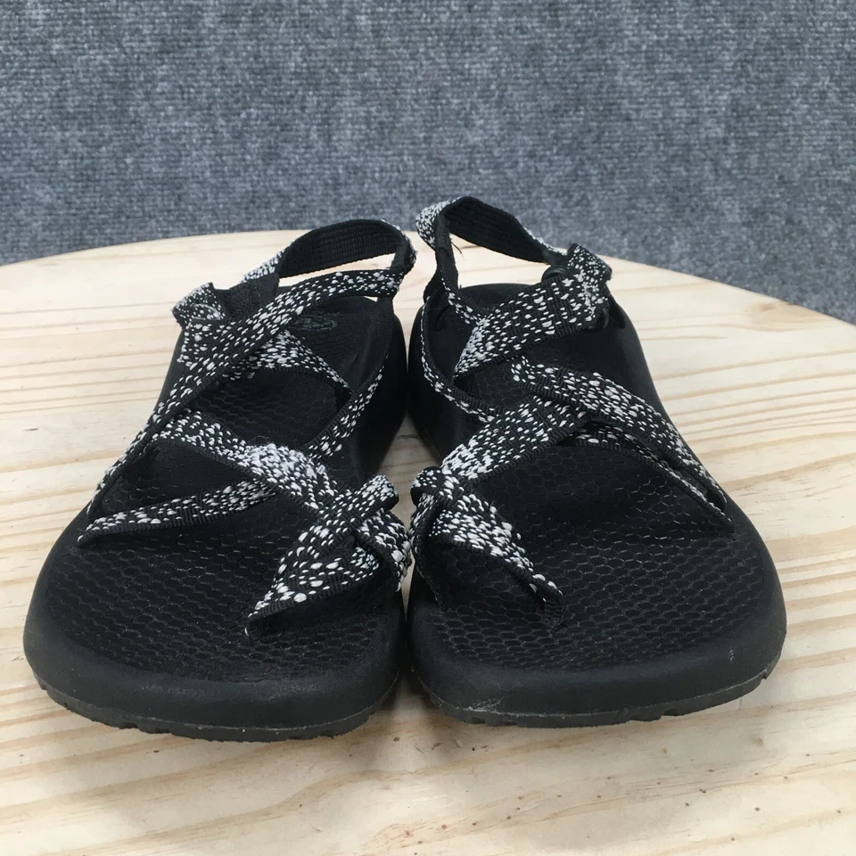 Босоножки женские Chaco 6 ZX2 классические туристические с ремешками черные комфортные плоские с петлей на носке - Изображение 3 из 4