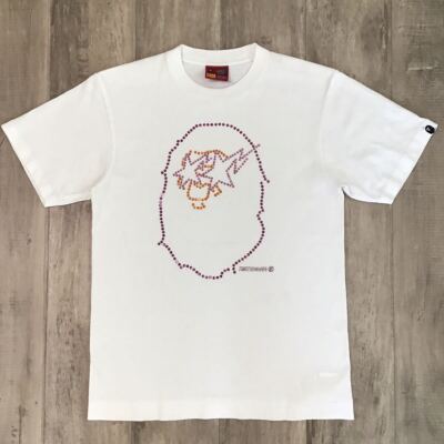 BAPE Swarovski Big head T-shirt White A Bathing Ape Size S | eBay
