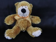 Melissa  Doug Baby Ferguson Teddy Bear w/ Bow 8" Plush Golden Brown EUC
