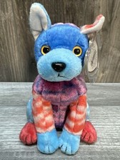 Ty Beanie Baby Hodge-Podge the Dog Tie Dye Plush EUC
