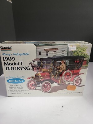 HUBLEY BY GABRIEL #26442 1/20 SCALE METAL MODEL 1909 FORD M.T TOURING Sealed #19