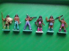 USSR vintage  toy soldiers of the ussr Indians 6 pcs plastic