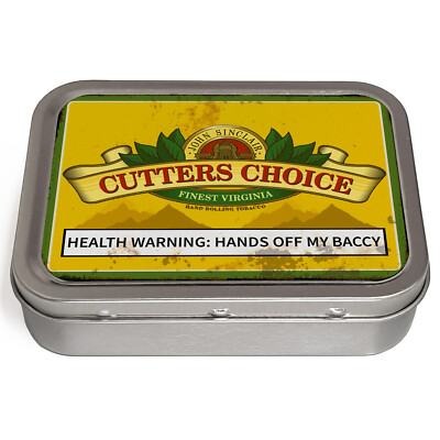 Personalised Tobacco Tin Cutters Choice 2oz Baccy Storage Cigarette Gift  TBT03