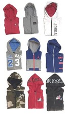 Nike Air Jordan Boys Hoodies, Full Zip-Up Sweatshirts; Sizes 4-7, Ages 3/4-6/7
