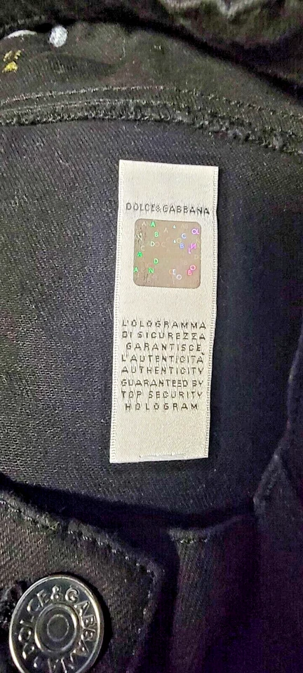 Auténtico pantalón Dolce & Gabbana Girls Graffiti Dipinto Queen estampado 5 bolsillos. Foto 3 de 4