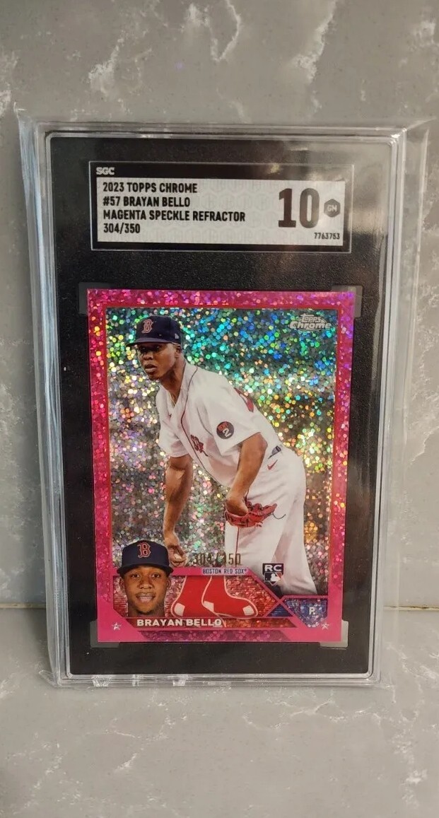 2023 Topps Chrome - Magenta Speckle Refractor #57 Brayan Bello /350 - GEM SGC 10
