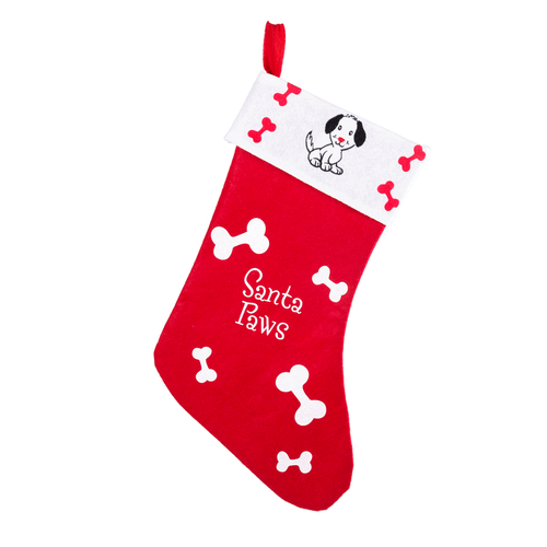 Cat & Dog Christmas Felt Gift Stocking Pets Santa Paws Purrfect Xmas (Choose) - Picture 4 of 4