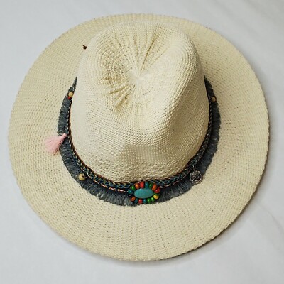 Boho Hat Cream Vintage Woman main image 3