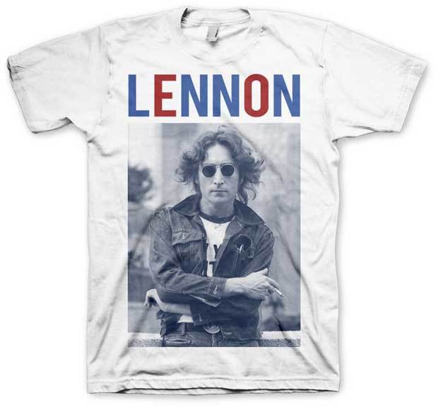 John Lennon -John Lennon Red White & Lennon Adult T-Shirt