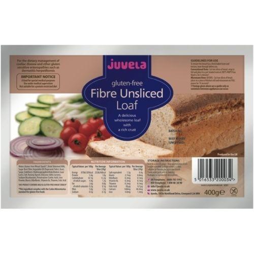 Juvela Gluten-Free Fibre Unsliced Loaf 400g