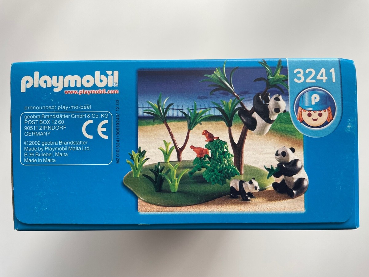 playmobil★3241 パンダの家族 プレイモービル Playmobil 3241 Panda Family 2002 Made in Malta New in Box