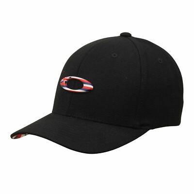Oakley Tincan Hawaii Stretch Hat Baseball Flexfit Cap Blackout