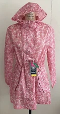 Joules Women's Right As Rain Packable Raincoat size 8 US Go Lightly Pinkshells