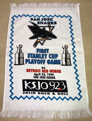 San Jose Sharks First Playoff Game vs Detroit Red Wings SGA Rally Towel HTF