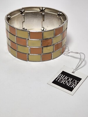 Bijoux Terner Metal and Enamel Stretch Bracelet