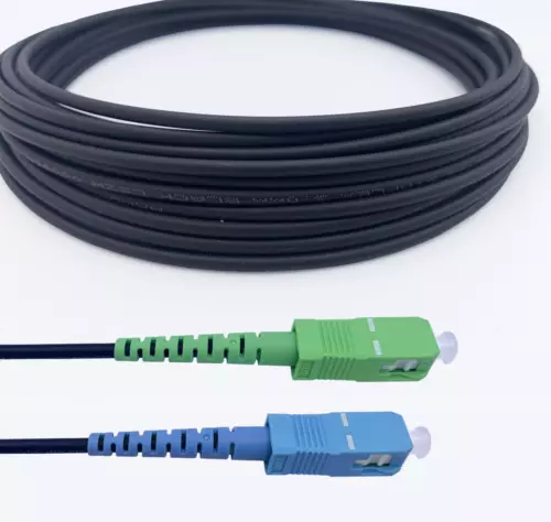 Câble Fibre Optique, Acier Blindé, SC/APC à SC/UPC, OS2 Simplex Monomode 5m-50m