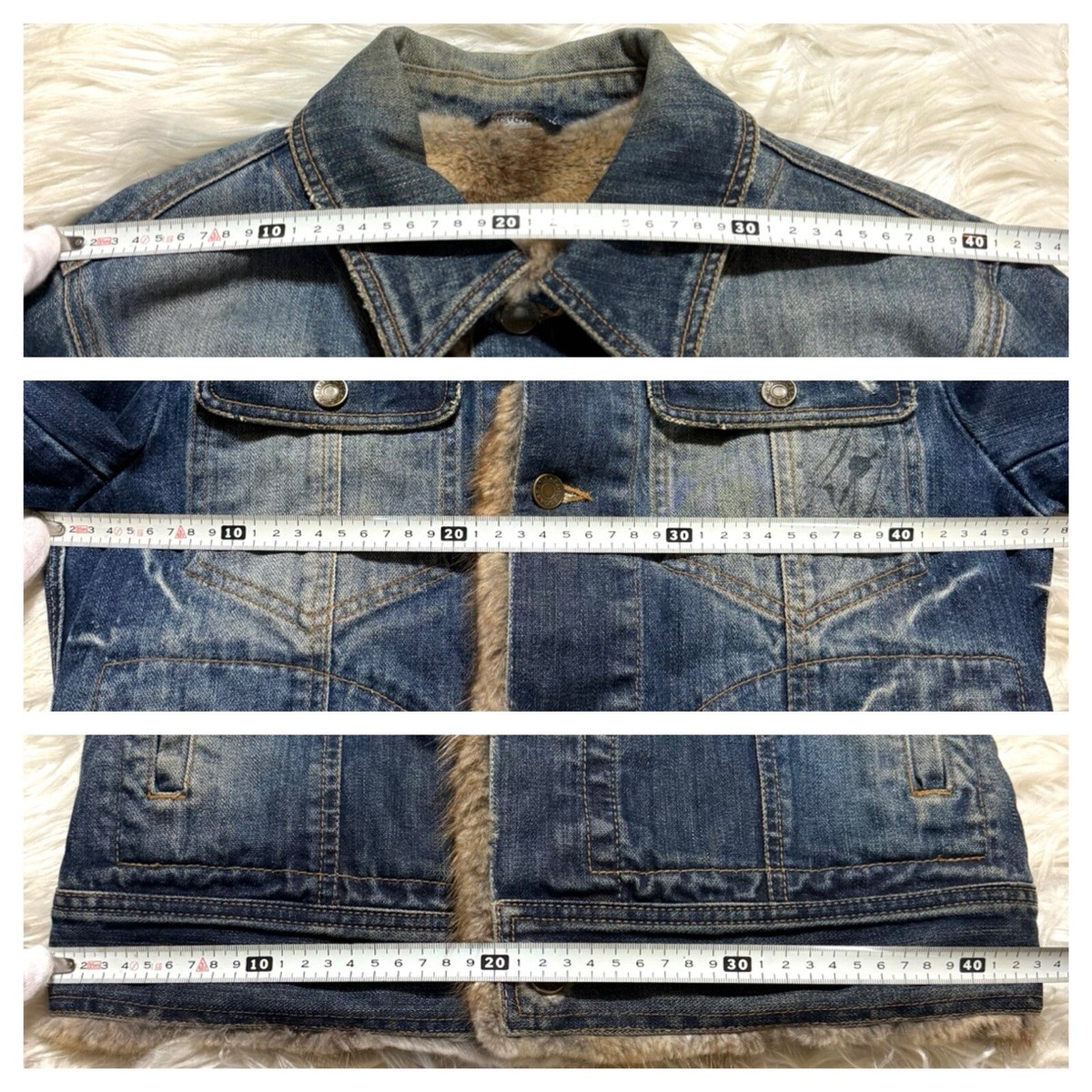 Authentic Runway Dolce & Gabbana Lining Fur Denim Blouson Jacket