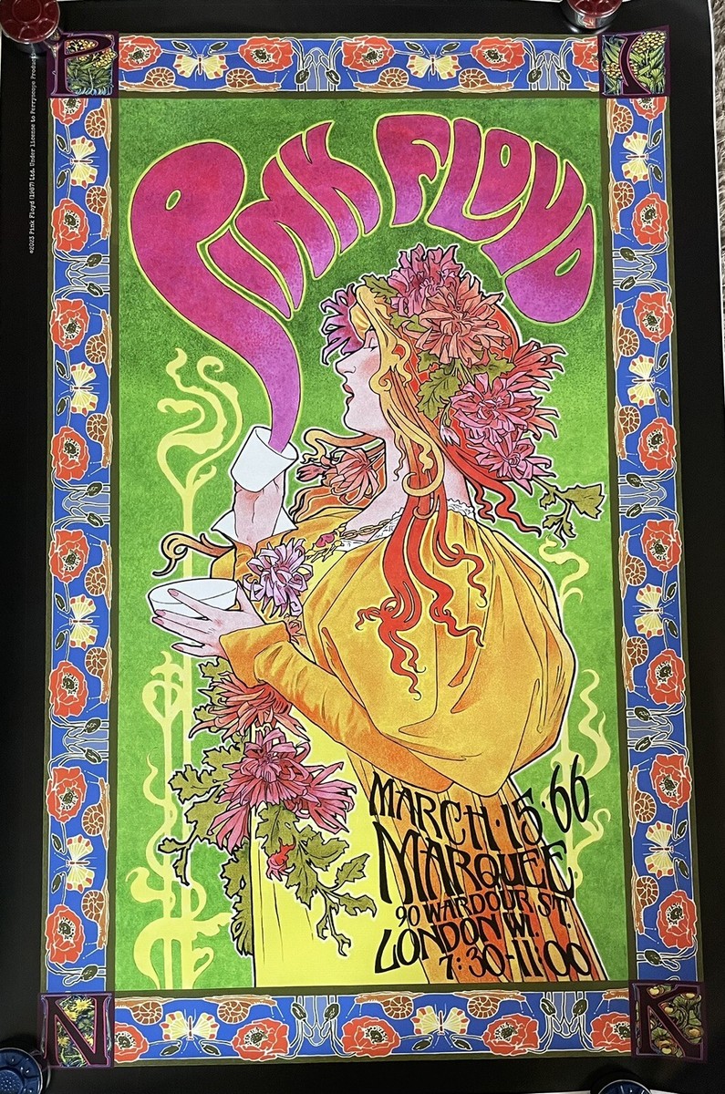 Pink Floyd March 15, 1966 Concert UK Import 2023 Art Poster