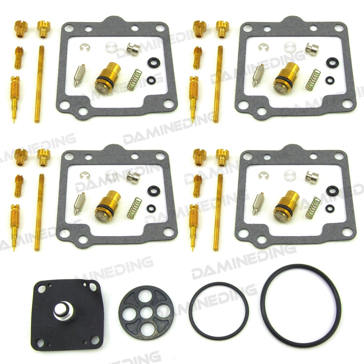4X CARB REBUILD KIT 83-85 ZX750A KZ700A/L plus 1 Fuel Petcock