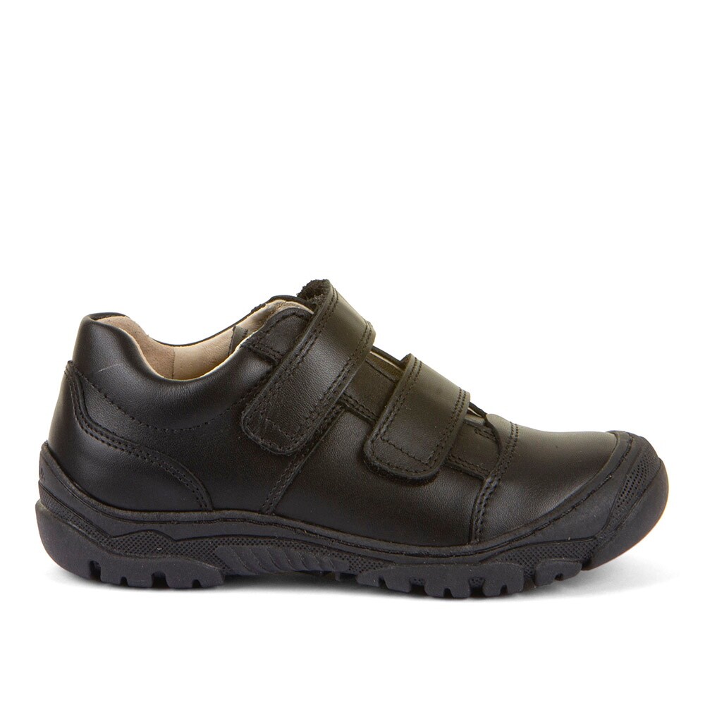 Zapatos escolares Froddo Leo para niños con parachoques en cuero negro