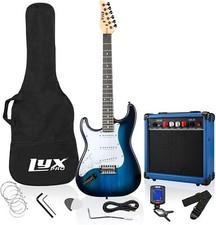 Lyxpro Left Handed 39” Electric Guitar &amp; Electric Guitar Accessories - Blue