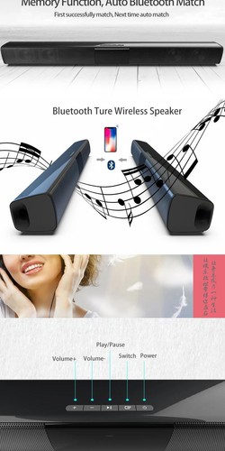 Kabelloser und kabelgebundener TV Lautsprecher Soundbar Stereo Heimkino Soundbar - Bild 10 von 16