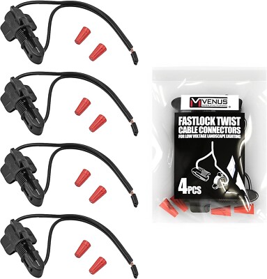 VENUS MANUFACTURING 4 Pack Low Voltage Wire Connector for 12-18 Gauge Wire