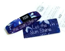 ZOX **LET THE SUN SHINE -Purple** Silver Single med NIP Wristband w/Card