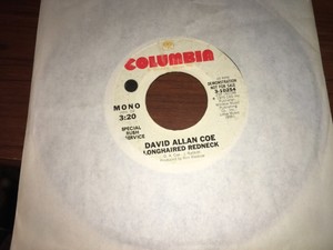 David Allan Coe Longhaired Redneck Rush Reserve Promo Columbia