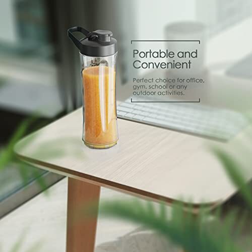 Blender smoothie puissant 350W compact avec double gourde et couvercles étanches - 4