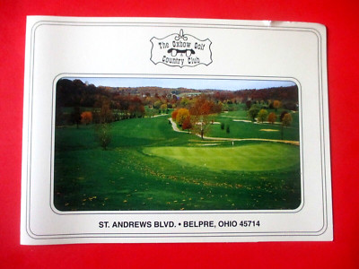 vtg - Golf Scorecard - THE OXBOW GOLF & COUNTRY CLUB cc - Belpre OH