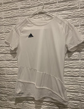Adidas Short Sleeve Crew Neck White Polyester T- Shirt Youth Girls Size Medium