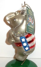 2018 REPUBLICAN ELEPHANT - OLD WORLD CHRISTMAS BLOWN GLASS ORNAMENT NEW W/TAG