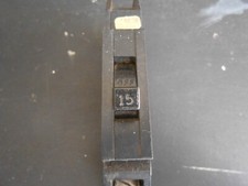 Zinsco GTE Sylvania Type 15 Amp Circuit Breaker 1 Pole 