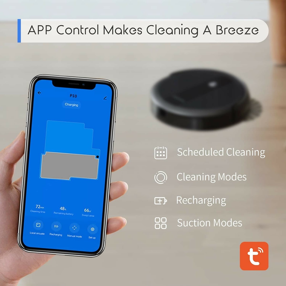 AIRROBO P10 Robot Vacuum Cleaner, 2600Pa,WiFi Connected, App