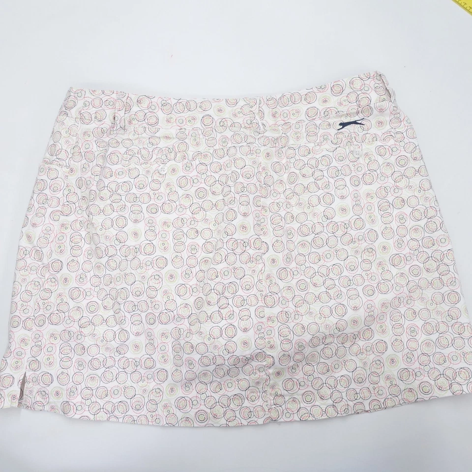 Falda Slazenger Skort Para Mujer 14 Blanca Geométrica Calce Clásico 5 Bolsillos Cremallera Mosca Foto 2 de 4