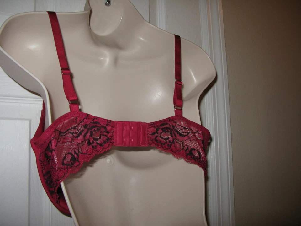 VERA WANG #21364 женщин бюстгальтер на косточках с подкладкой пурпурный/черный размер 36D - Изображение 4 из 4