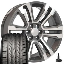 22 In Gunmetal 5822 Rims Goodyear Tires Tpms Fit Silverado Tahoe Suburban