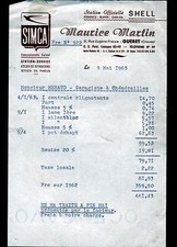 GUERET (23) CONCESSIONNAIRE AUTOMOBILE SIMCA / GARAGE SHELL "Maurice MARTIN"