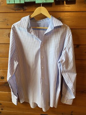 Chaps Dress Shirt Mens XL Blue Regular-Fit Coolmax Collared Long Sleeve Casual