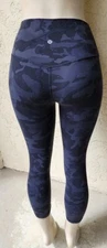 Lululemon Women's Align Pant II 21"  Heritage 365 Camo Deep Coal Crop Size 6