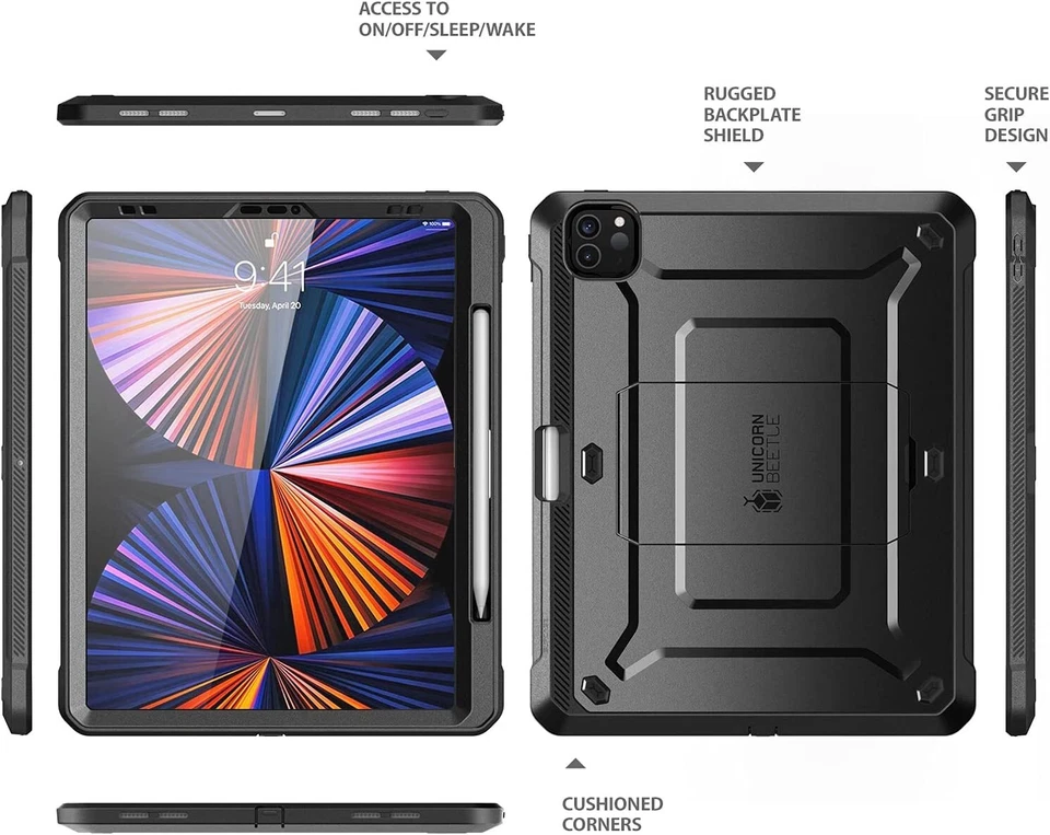 For iPad Pro 12.9" 11" (2022-2018 Release) SUPCASE Rugged Case 360 Screen Cover - Image 3 of 4