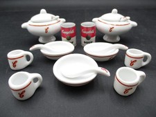 Campbell's Soup Kids Miniature Porcelain Doll  Dollhouse Dishes