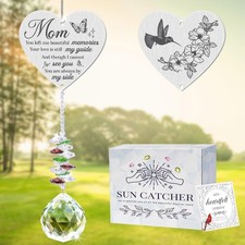 Memorial Crystal Suncatcher for Loss of Mom Sympathy Gifts Home Decor