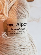 PRIME Superfine ALPACA YARN - Galler Natural Color 8 Oz. White 665 Yds Peru