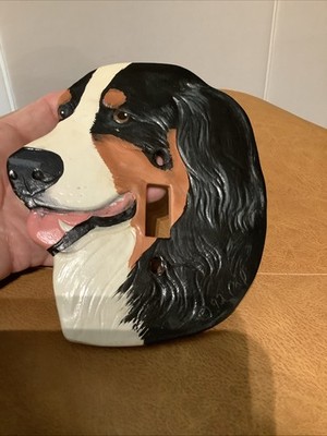 Vintage Bernese Mountain Dog  Light Switch Plate. 6.5  By 5.5  By Heart Tuggers