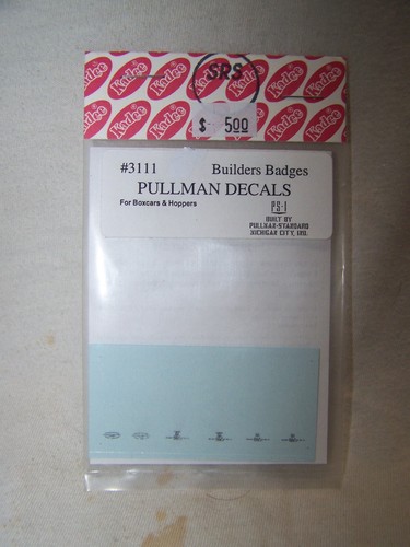 Kadee #3111 Escala HO Calcomanía Constructor Insignias Pullman (1 juego) | Condition: New