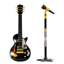 Kids Electric Guitar Extendable Microphone Musical Instrument Toy Sound Effects